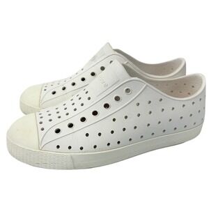 Native Kids Jefferson Size‎ J2 White Sneakers Slip On Casual Shoes